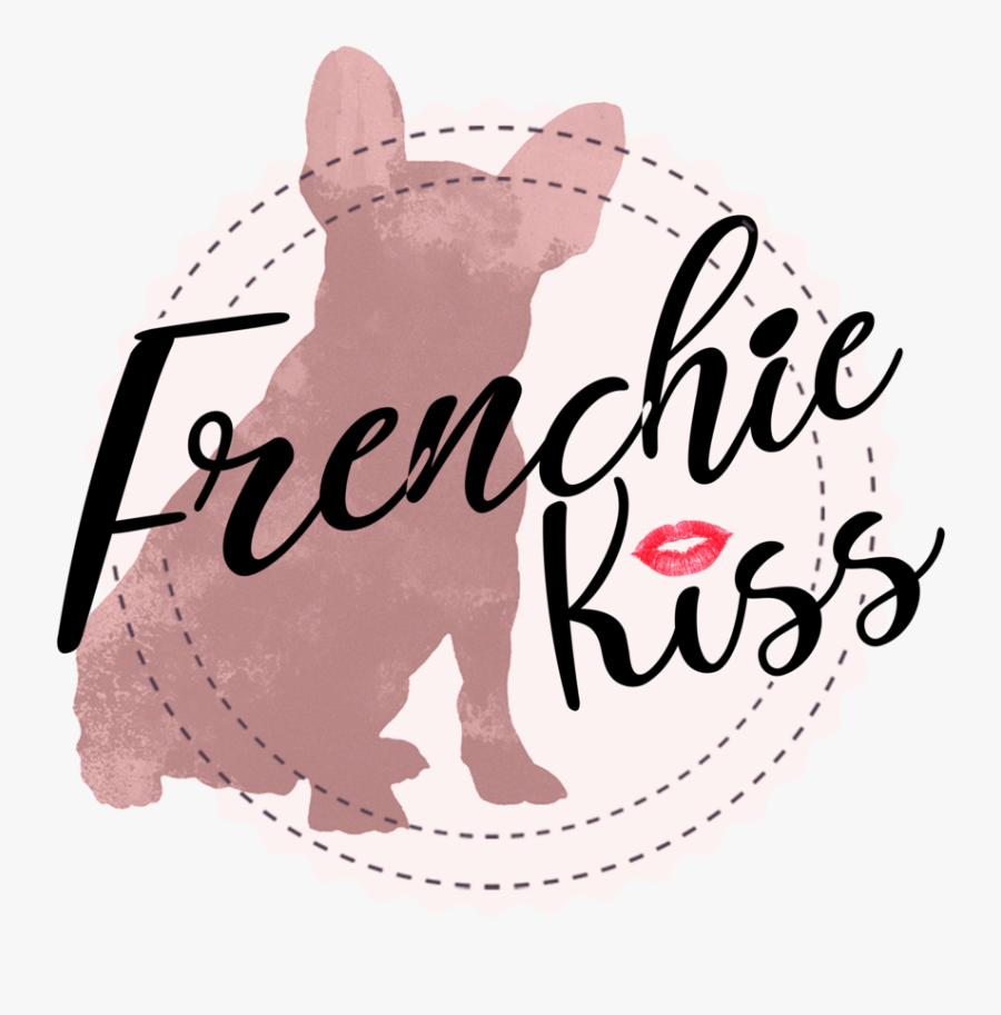 Frenchie Kiss - French Bulldog Silhouette Minimalist Painting, Transparent Clipart