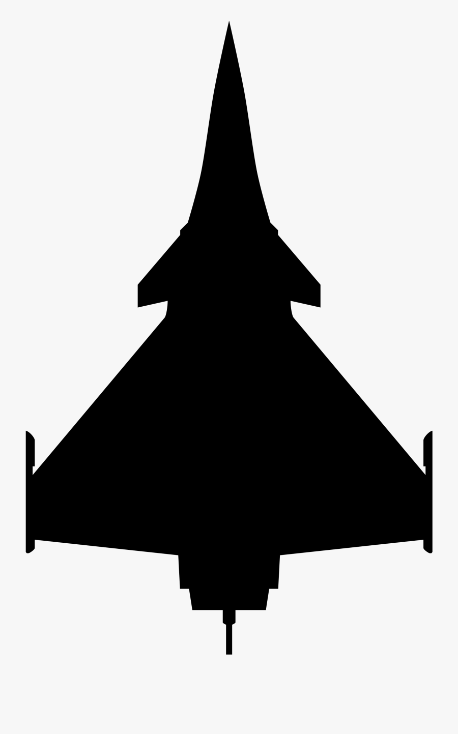 Dassault Rafale Silhouette-top - Rafale Silhouette Png, Transparent Clipart