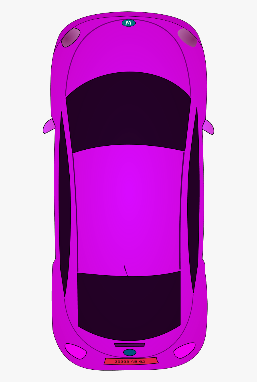 Image Of Car Clipart Top View - Cartoon Cars Birds Eye View, Transparent Clipart