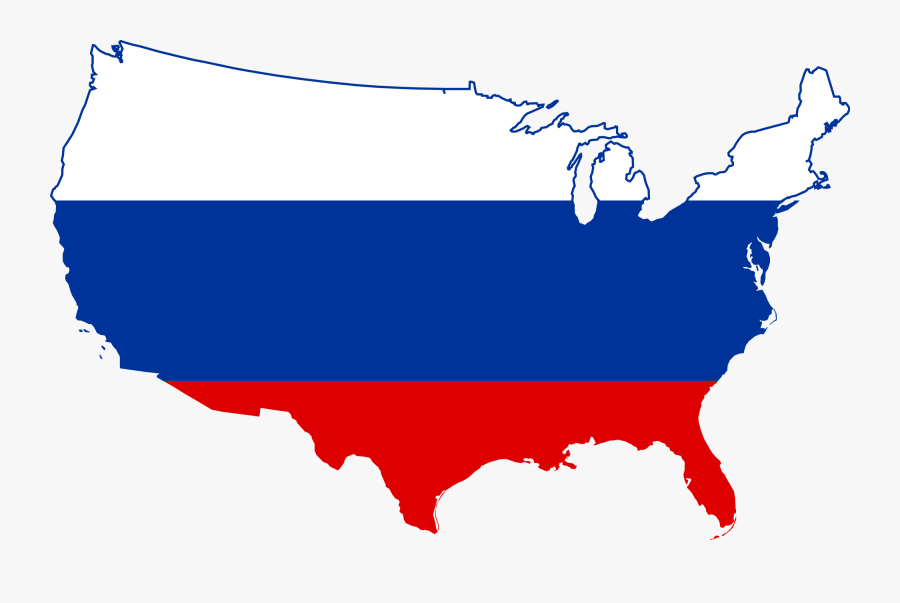 Transparent Russia Clipart - Usa Map Russia Flag, Transparent Clipart