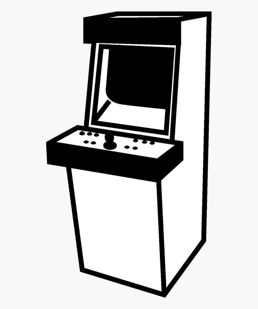 Transparent Arcade Clipart Black And White - Video Game Arcade Cabinet, Transparent Clipart