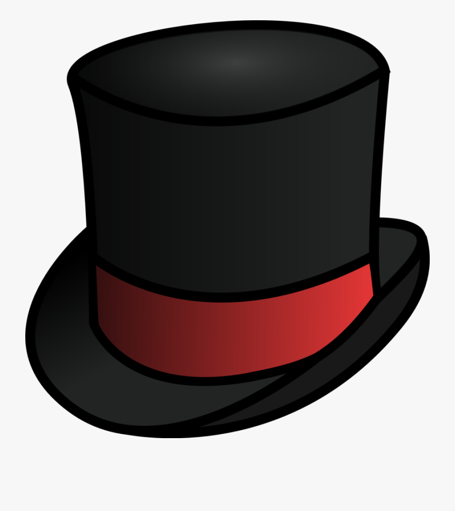 Upside Down Top Hat Clipart - Ringmaster Hat Line Art, Transparent Clipart