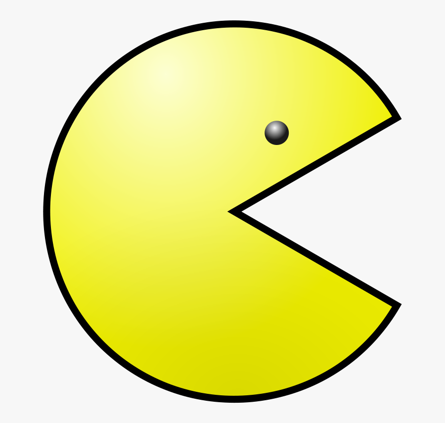 Pacman - Pacman Con Fondo Negro, Transparent Clipart