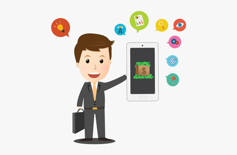 Man With Mobile Png, Transparent Clipart