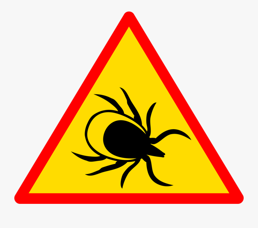 Lyme And Lymphatic Drainage - Free Tick Warning Sign, Transparent Clipart