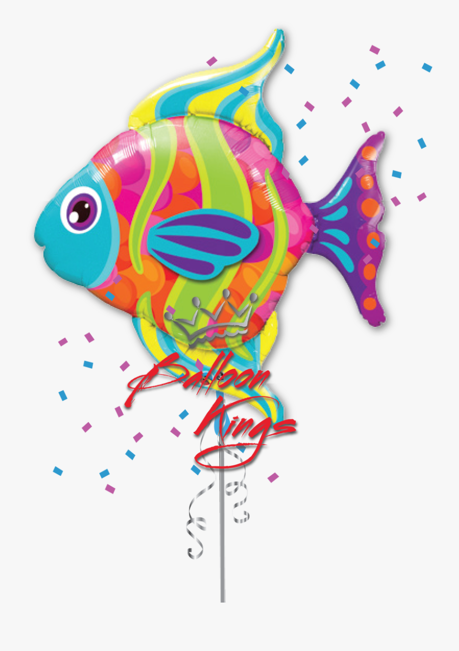 Sea Animals Qualatex Balloon - Colourful Pic Of Fish, Transparent Clipart