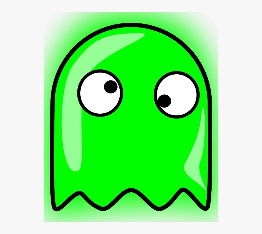 Pacman Ghost Large Cliparts Green Pac Man Transparent - Transparent Background Pacman Ghosts, Transparent Clipart
