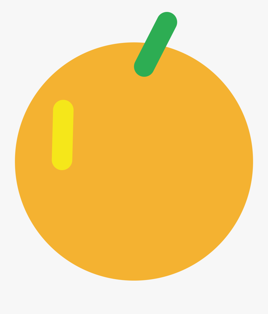 Yellow,fruit,clip - Pac Man Orange Fruit, Transparent Clipart