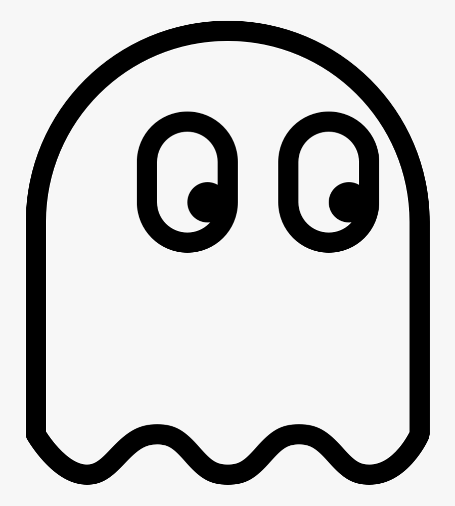 Pacman Ghost Png - Pac Man Clip Art Black And White, Transparent Clipart