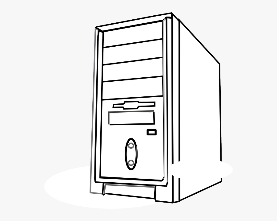 Computer Cpu Clipart Black And White, Transparent Clipart