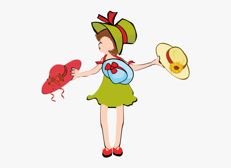 Clip Art Of Many Different Types Of Hats - Wearing A Hat Clipart, Transparent Clipart