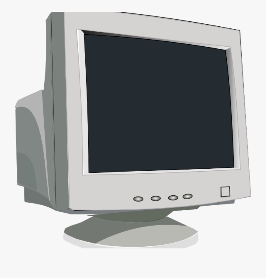 Computer Monitor Clipart Old Computer Monitor Clip - Computer Monitor Clipart Black And White, Transparent Clipart