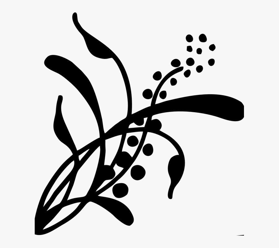 Swirls Clipart Vine - Transparent Background Flower Vine Clip Art, Transparent Clipart