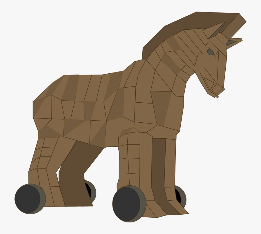 Horses Clipart No Background - Trojan Horse Cartoon Png, Transparent Clipart