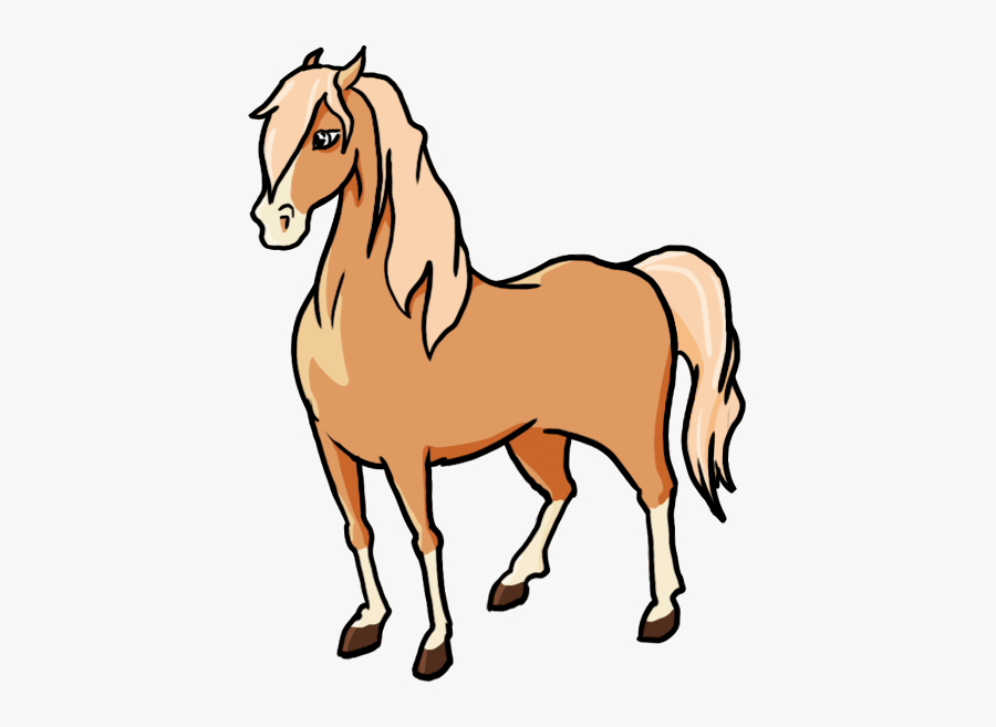Clip Art Cartoon Image Of Horse - Cartoon Horse Drawing, Transparent Clipart
