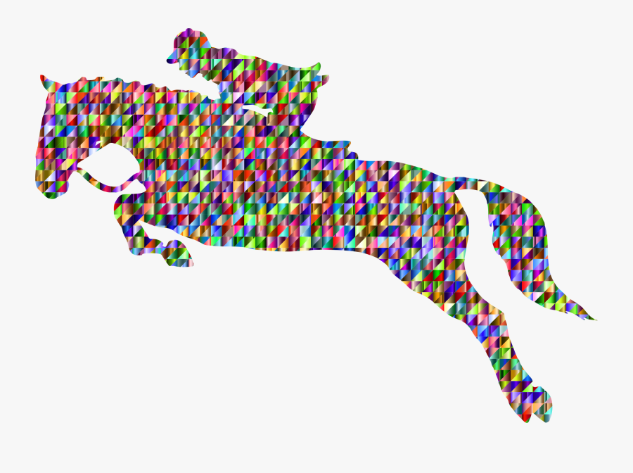 Clipart - Horse Jumping Silhouette Clip Art, Transparent Clipart
