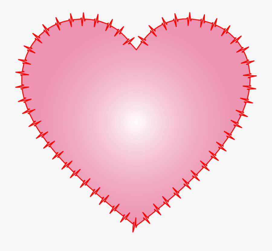 Clipart Heart Ekg Rhythm Pink - Cross Stitch Pattern Bt21, Transparent Clipart