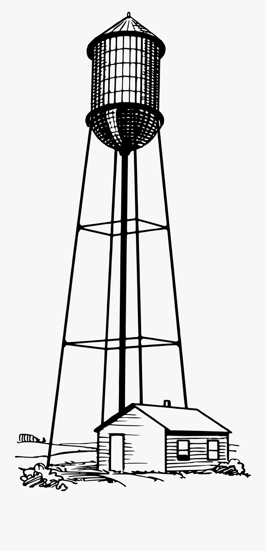 Clipart - Old Water Tower Clipart, Transparent Clipart