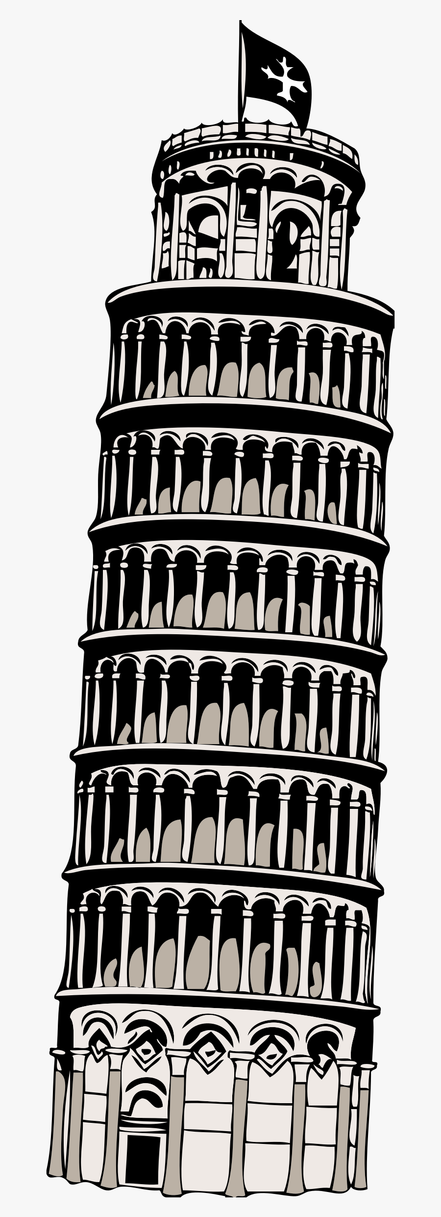 Pizza Pencil And In - Leaning Tower Of Pisa Clipart, Transparent Clipart