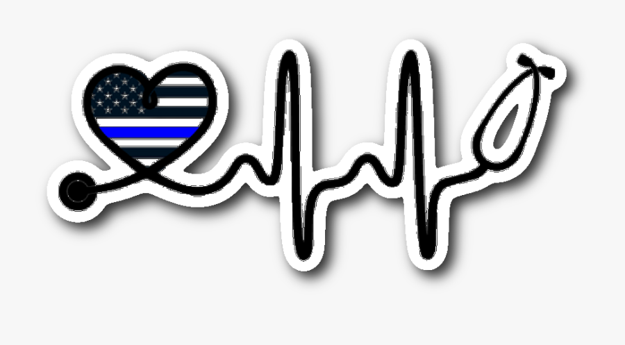 Clip Art Ekg Stethoscope - Thin Blue Line Stethoscope, Transparent Clipart