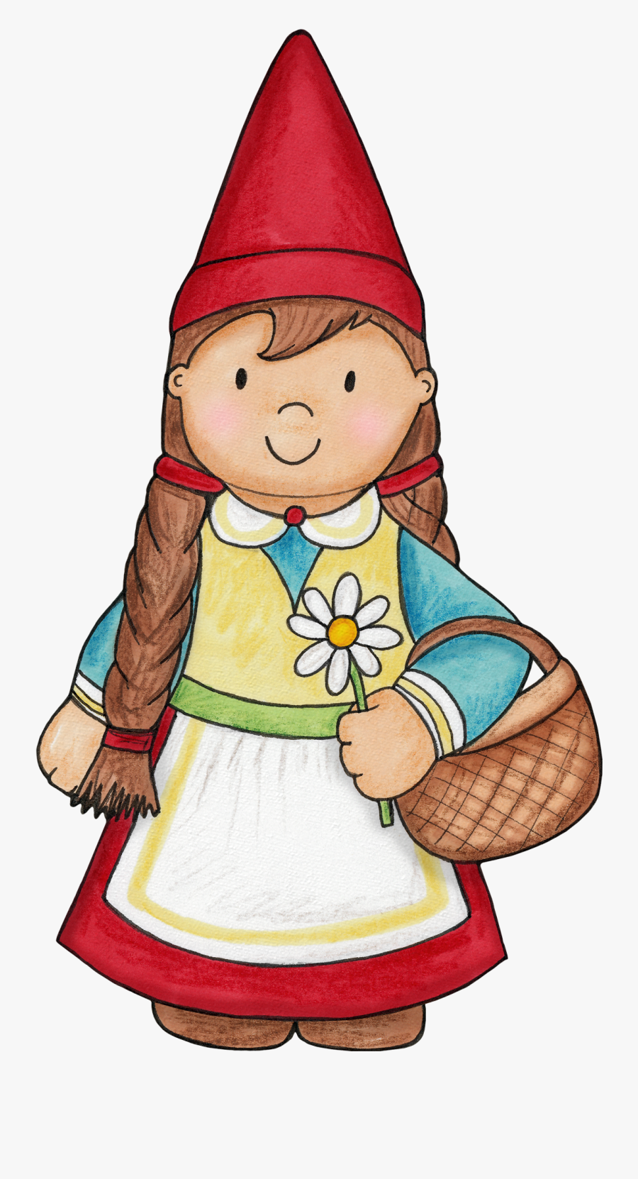 Gnome Clipart - Girl Gnome Clipart, Transparent Clipart