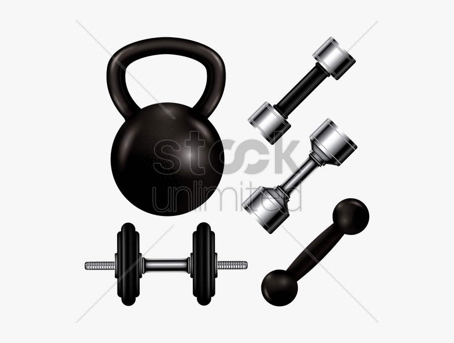 Collection Of Gym Equipment Vector Graphic - Kettlebell, Transparent Clipart