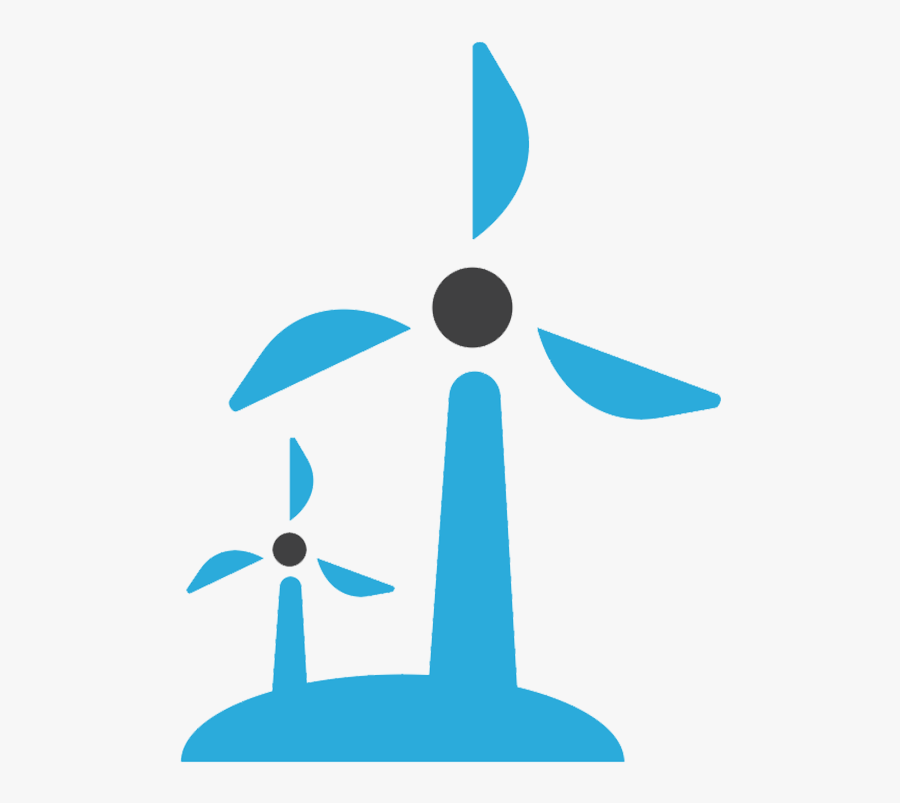 Wind Turbine Icons, Transparent Clipart