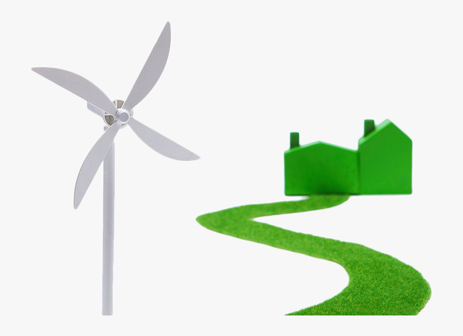 Wind Power Electricity Generation Windmill Green - Wind Turbine, Transparent Clipart