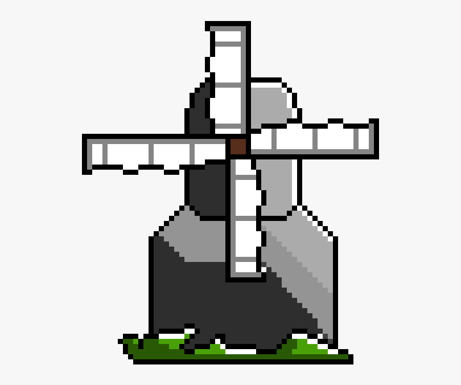 Wind Turbine Pixel Art, Transparent Clipart