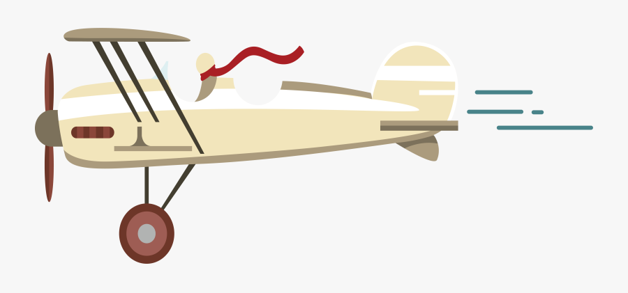 Transparent Vintage Airplane Clipart No Background - Vintage Airplane Vector Png, Transparent Clipart