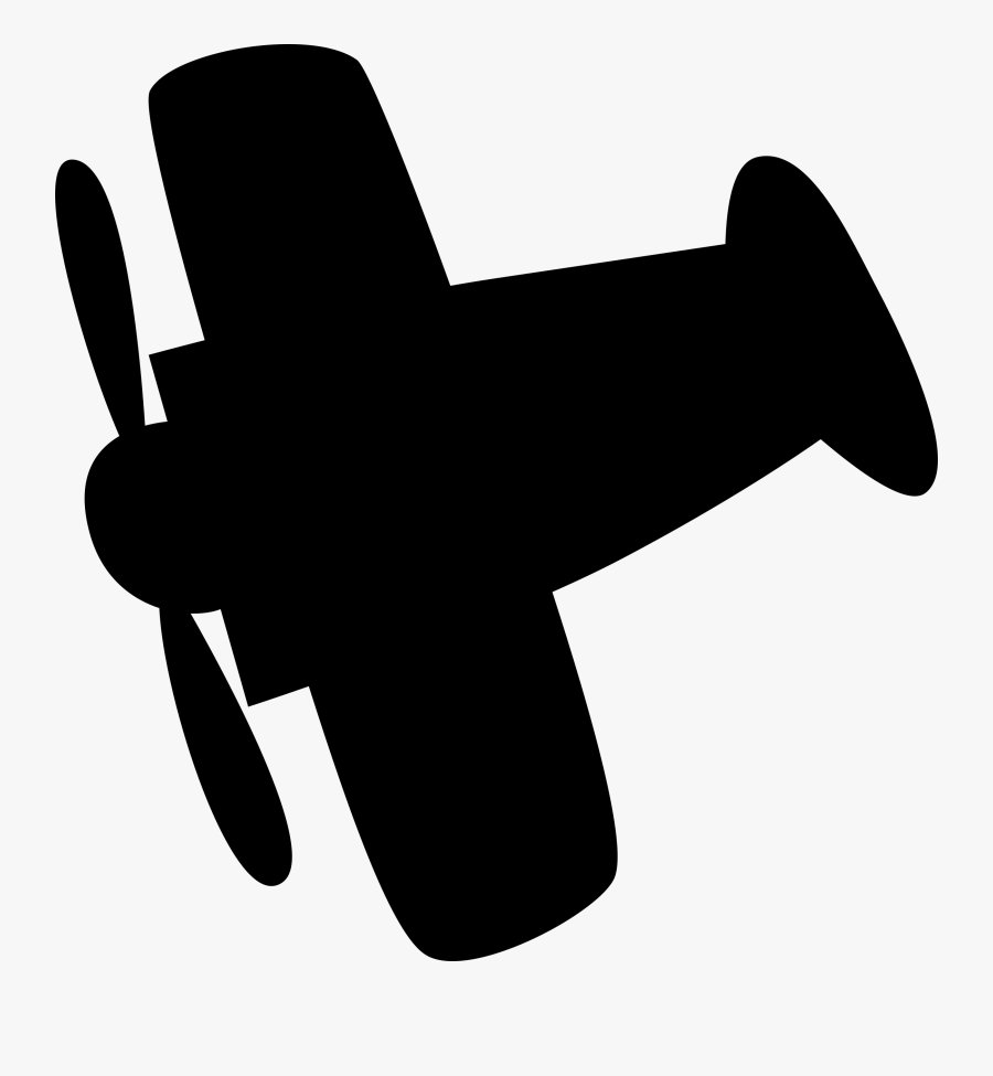 Airplane Silhouette Cartoon, Transparent Clipart
