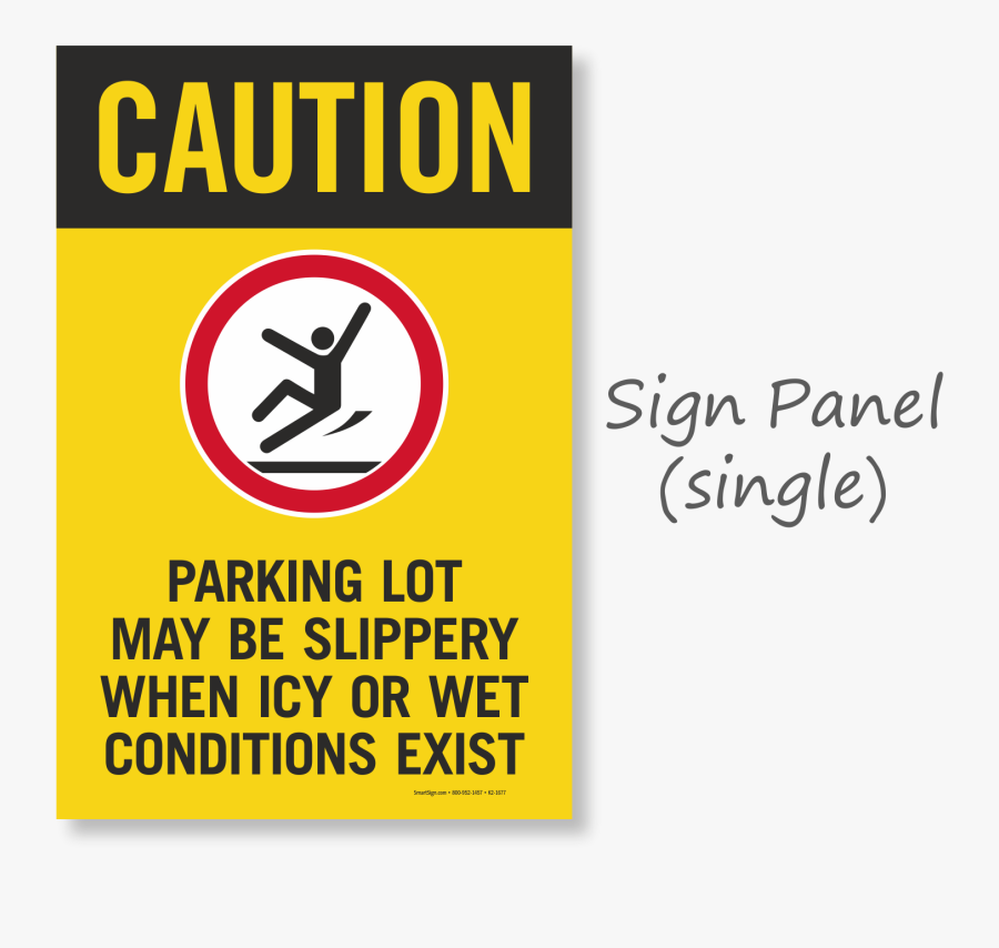 Caution Slippery When Wet Or Icy, Transparent Clipart