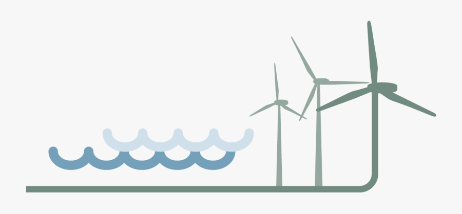 Graphic Water And Wind Farms - Wind Turbine, Transparent Clipart
