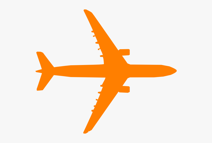 Orange Plane Clip Art - Plane Clip Art, Transparent Clipart
