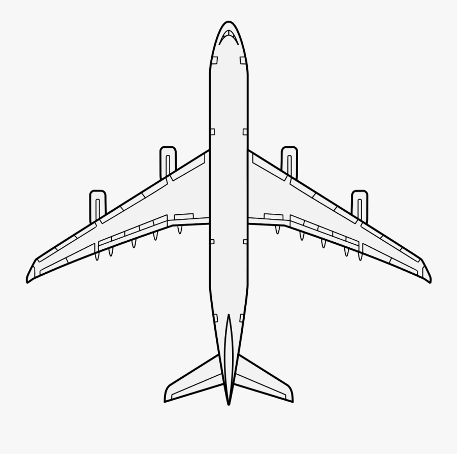 Airbus A Airplane Transprent Png Free Download - Airbus A340 Top View, Transparent Clipart