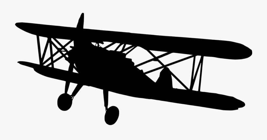 Transparent Plane Silhouette Png - Old Airplane Png Transparent, Transparent Clipart