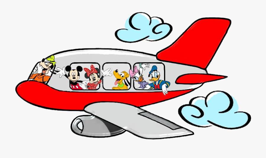 Mickey Mouse Airplane Clipart - Mickey Mouse In An Airplane, Transparent Clipart