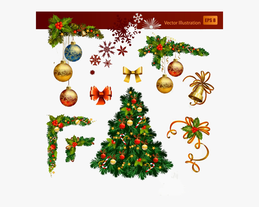 Christmas Decoration Christmas Tree Illustration - Free Vector Christmas Decorations, Transparent Clipart
