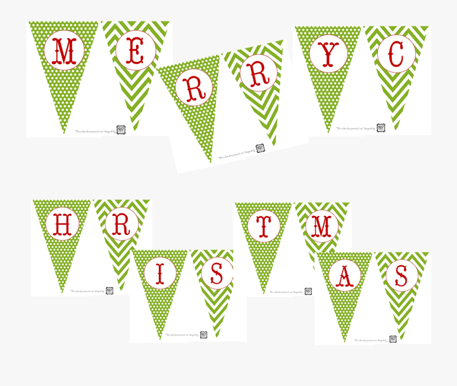 Free Printable Merry Christmas Bunting, Transparent Clipart