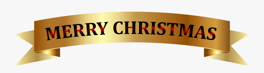 Golden Merry Christmas Banner Png Clip - Free Clip Art Merry Christmas Banner, Transparent Clipart