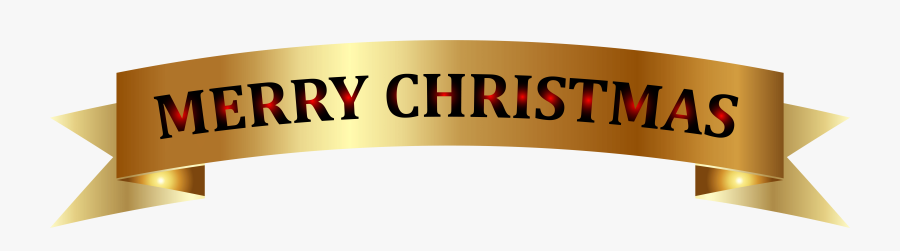 Golden Merry Christmas Banner Png Clip - Free Clip Art Merry Christmas