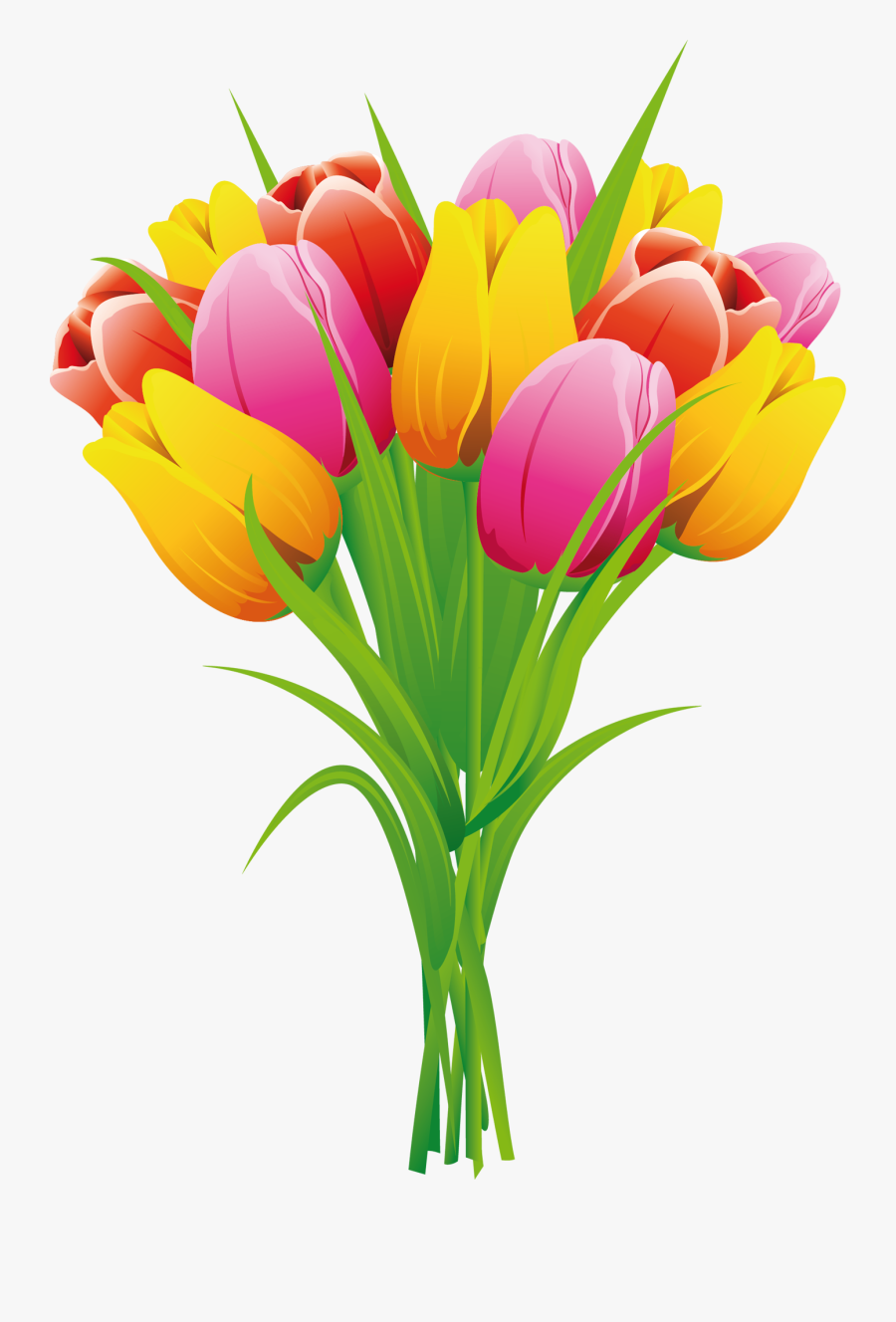 Tulips Clip Art, Transparent Clipart