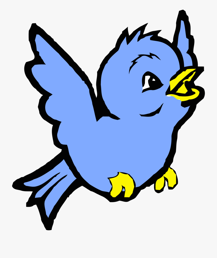 Cornflower Blue Bird Cartoon Clipart Png - Flying Birds Colouring Pages, Transparent Clipart