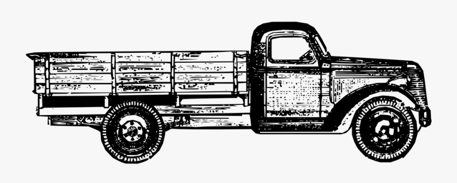 Transparent White Truck Clipart - Old Truck Free Clipart, Transparent Clipart