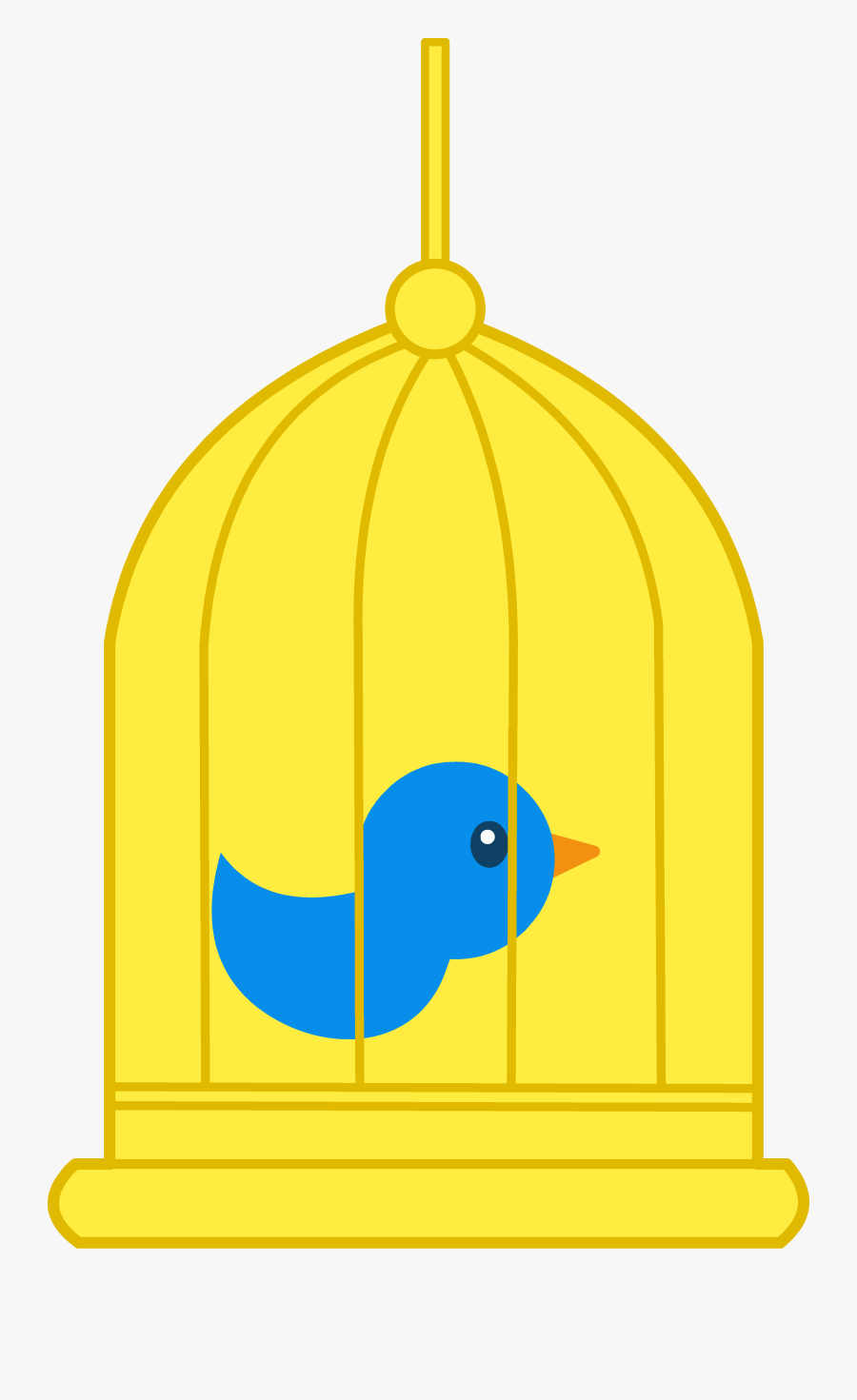 Pet Bird Clipart - Bird In Cage Clipart, Transparent Clipart