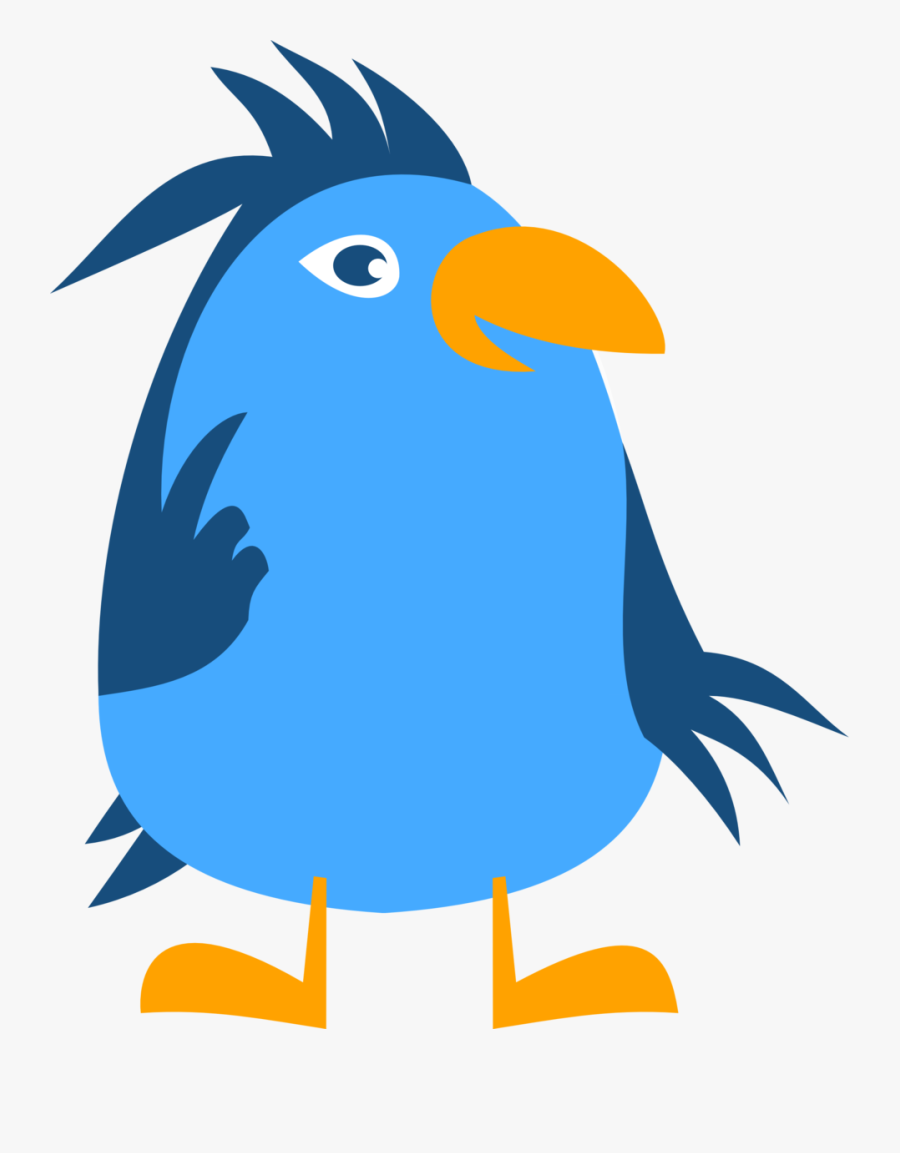 Blue Bird - Tecknade Fåglar Utan Bakgrund, Transparent Clipart