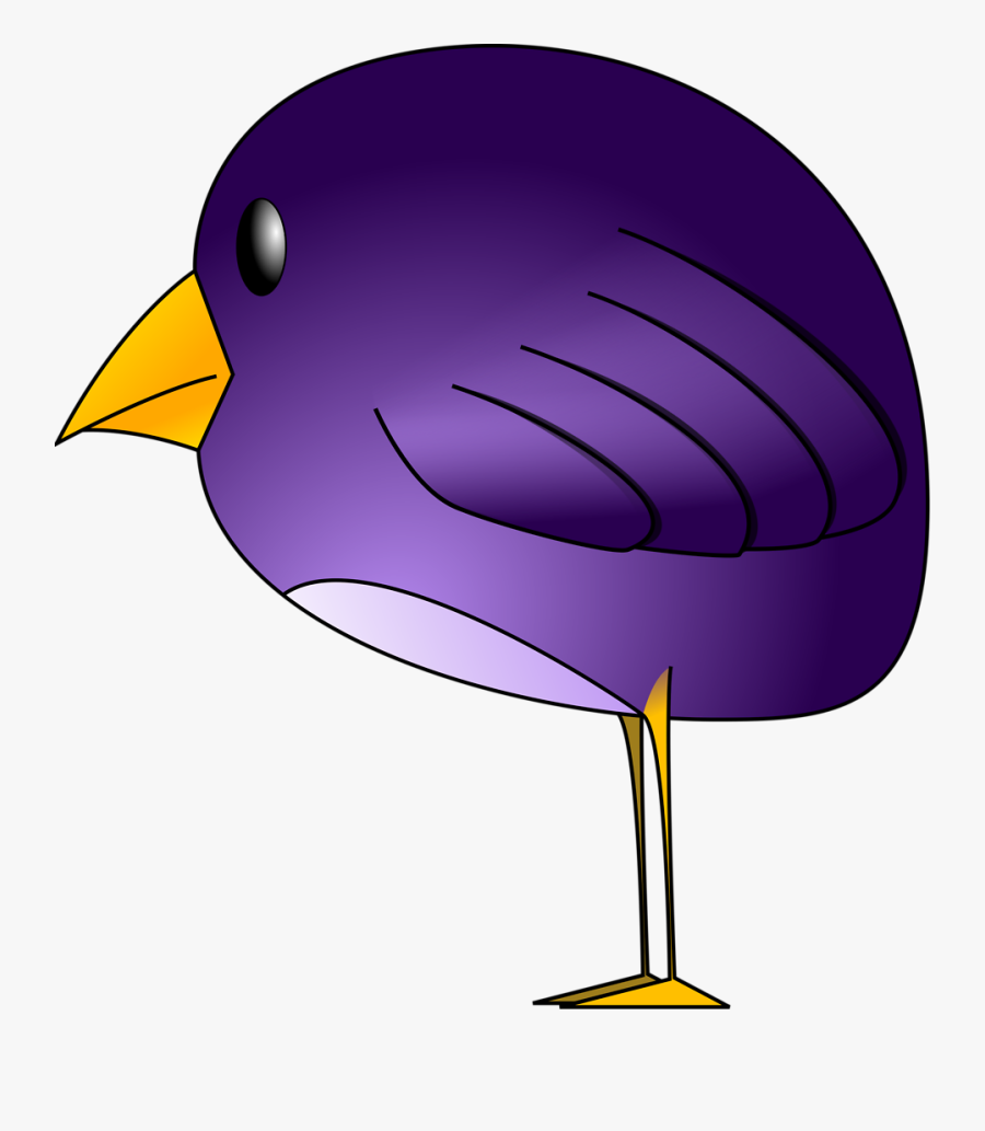 Bird Free Stock Photo Illustration Of A Blue Bird - Cartoon Purple Bird, Transparent Clipart