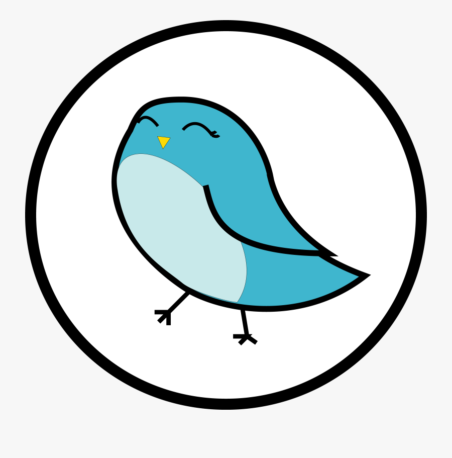Social Blue Bird Logo Simple - Simple Blue Bird Logo, Transparent Clipart