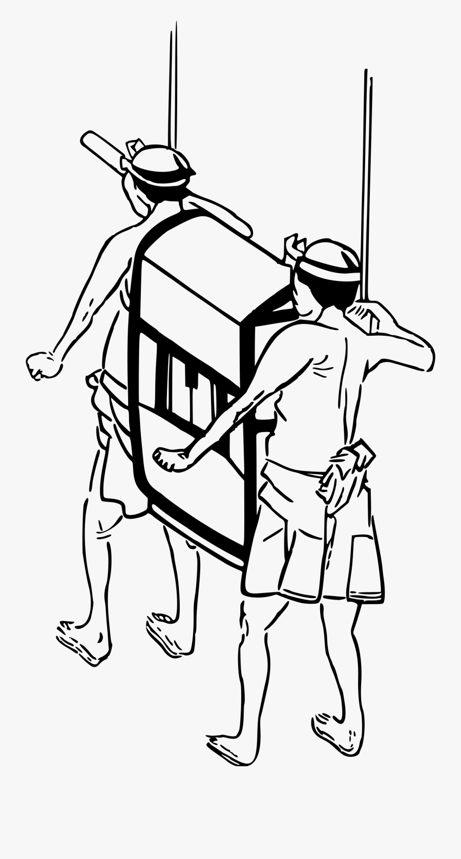 Dig Clipart Labourer - Carrying The Goods Clipart Black And White, Transparent Clipart