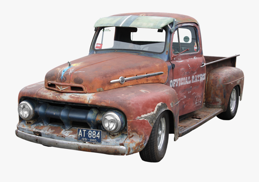 Ford V8 Automotive - Old Timer Truck, Transparent Clipart